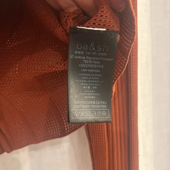 ba&sh Rust Button Down Ribbed Top - Picture 8 of 8